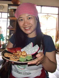 Delicious fruit and snack plate