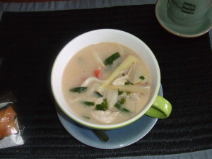 Yummy coconut chicken soup