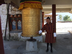 This is the biggest prayer wheel I've ever seen in my life.