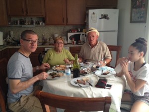 A delicious Italian lunch for us (that was our second lunch that day!)