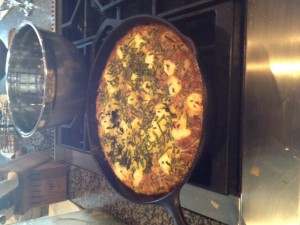 We made a goat cheese kale frittata that was so delicious and easy to make